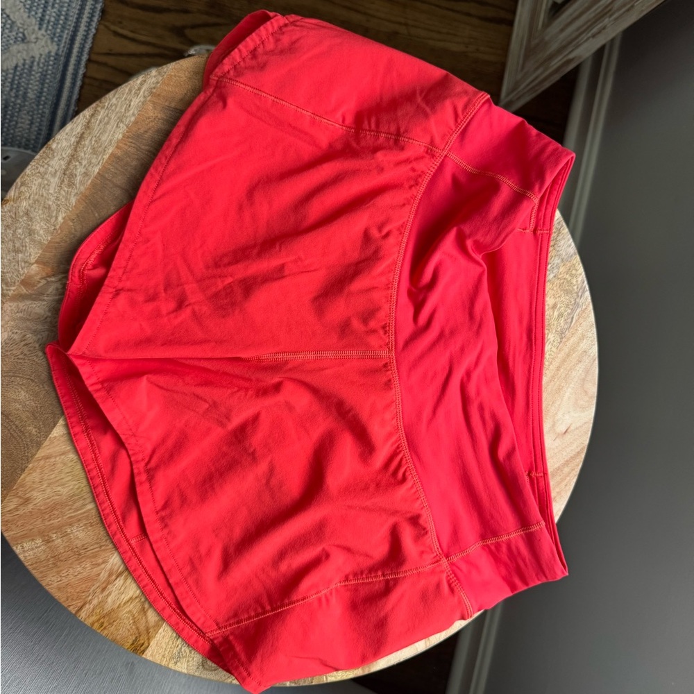 Lululemon Athletica Bright Red Athletic Shorts